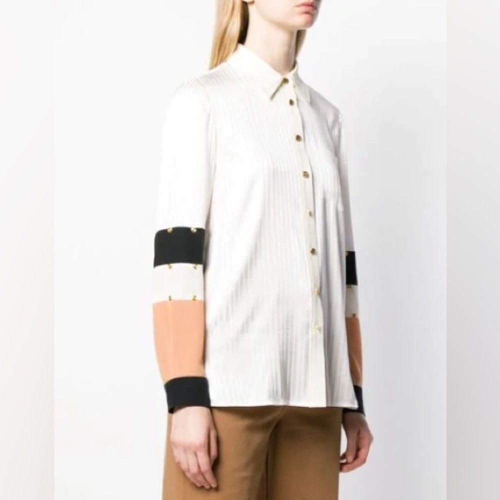 Tory Burch Silk Patchwork Blouse - image 1